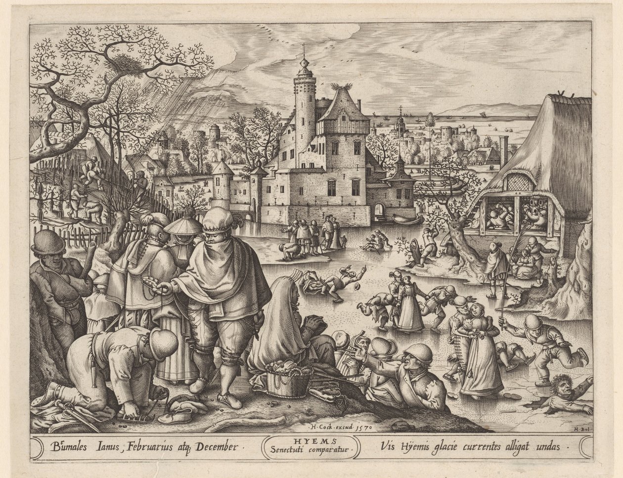 Vinter Hyems (tittel på objekt) The Four Seasons (serietittel) av Pieter van der Heyden