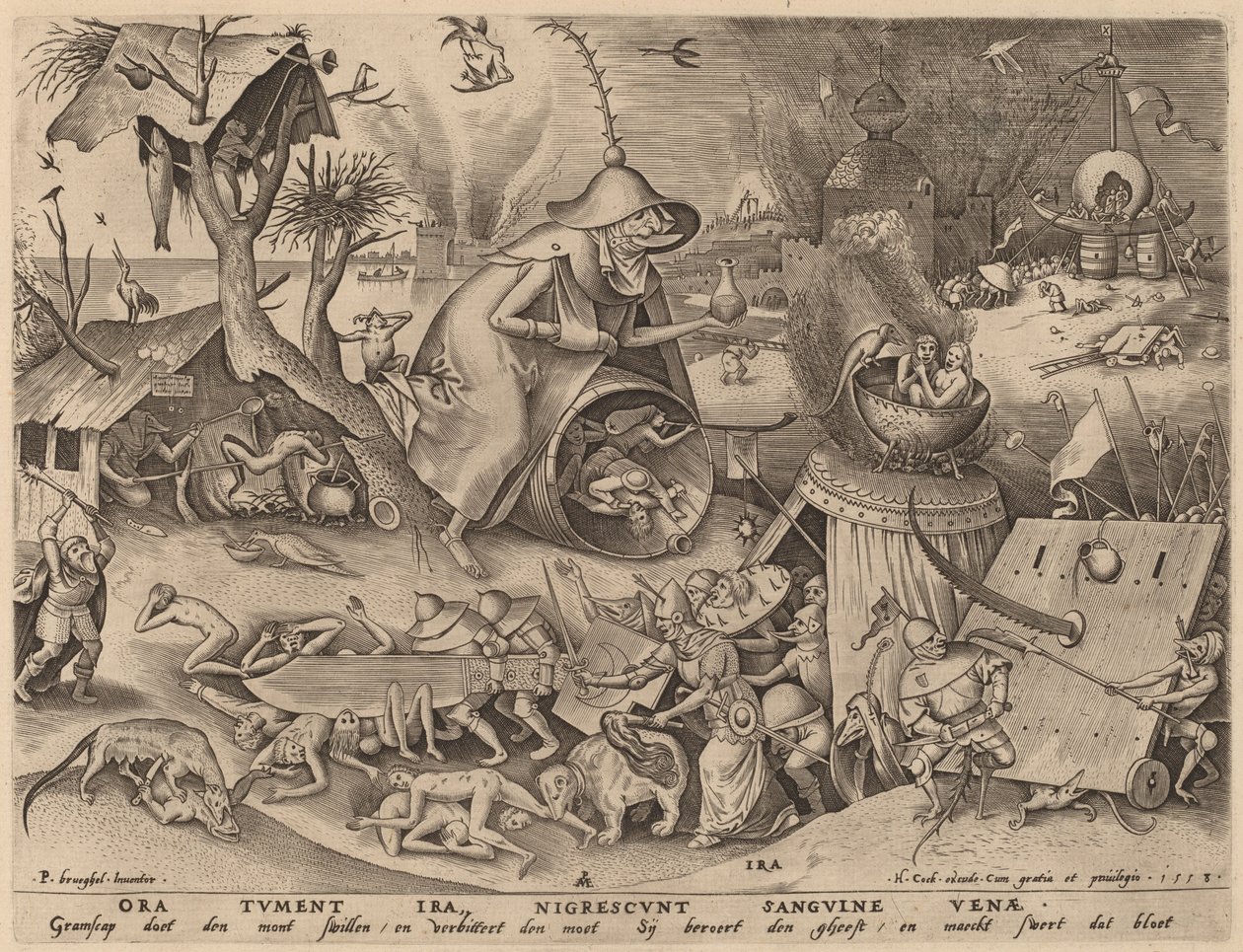 Sinne av Pieter van der Heyden after Pieter Bruegel the Elder