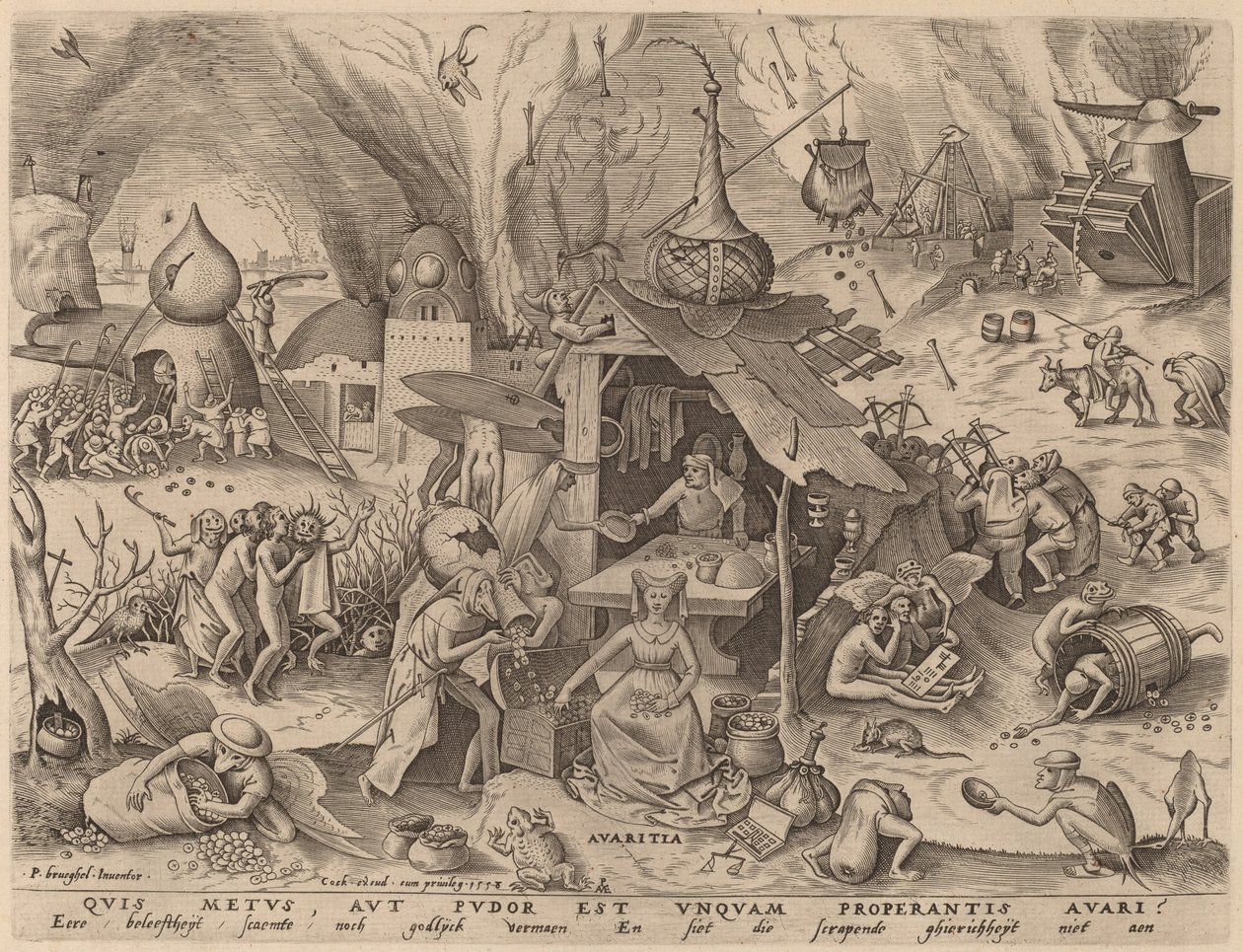 Gjærlighet av Pieter van der Heyden after Pieter Bruegel the Elder