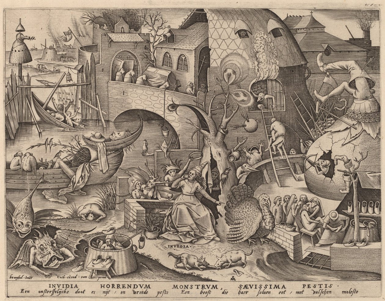 Misunne av Pieter van der Heyden after Pieter Bruegel the Elder