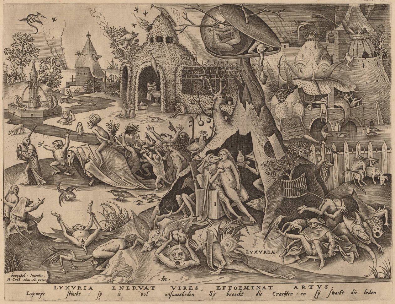 Begjær av Pieter van der Heyden after Pieter Bruegel the Elder