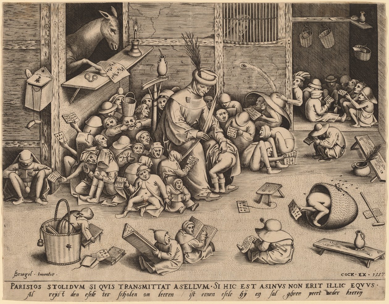 Rumpa på skolen av Pieter van der Heyden after Pieter Bruegel the Elder