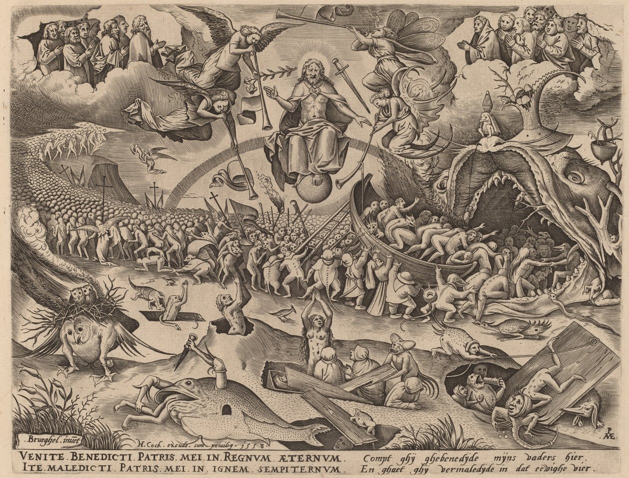 Den siste dommen av Pieter van der Heyden after Pieter Bruegel the Elder