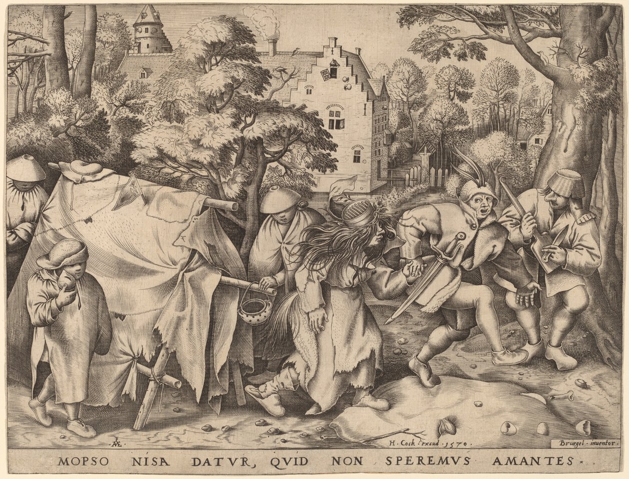 Bryllupet til Mopsus og Nisa av Pieter van der Heyden after Pieter Bruegel the Elder