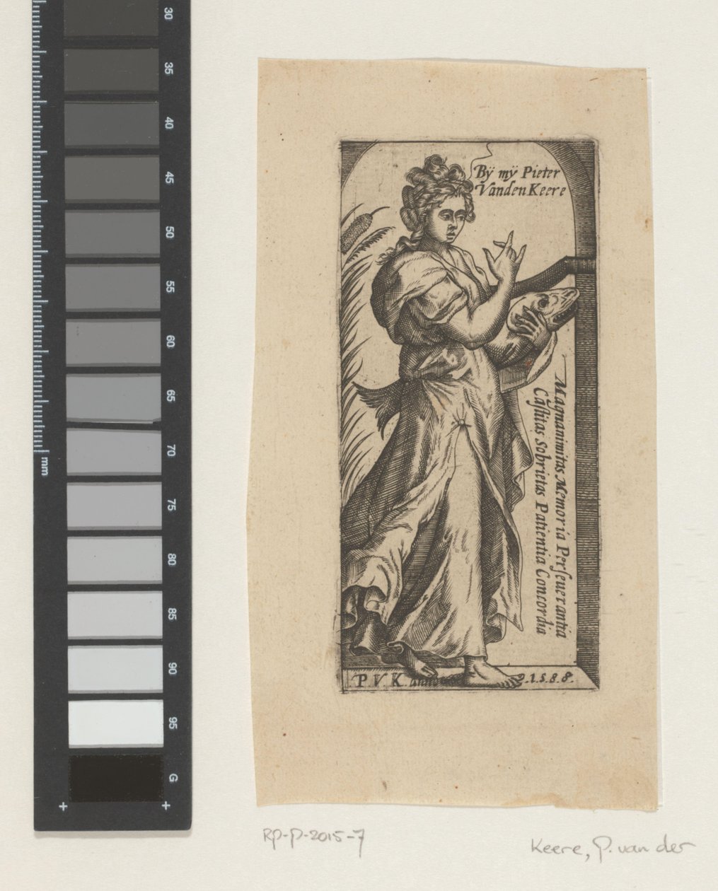 Kvinnelig personifisering av dyd (?) av Pieter van der Keere