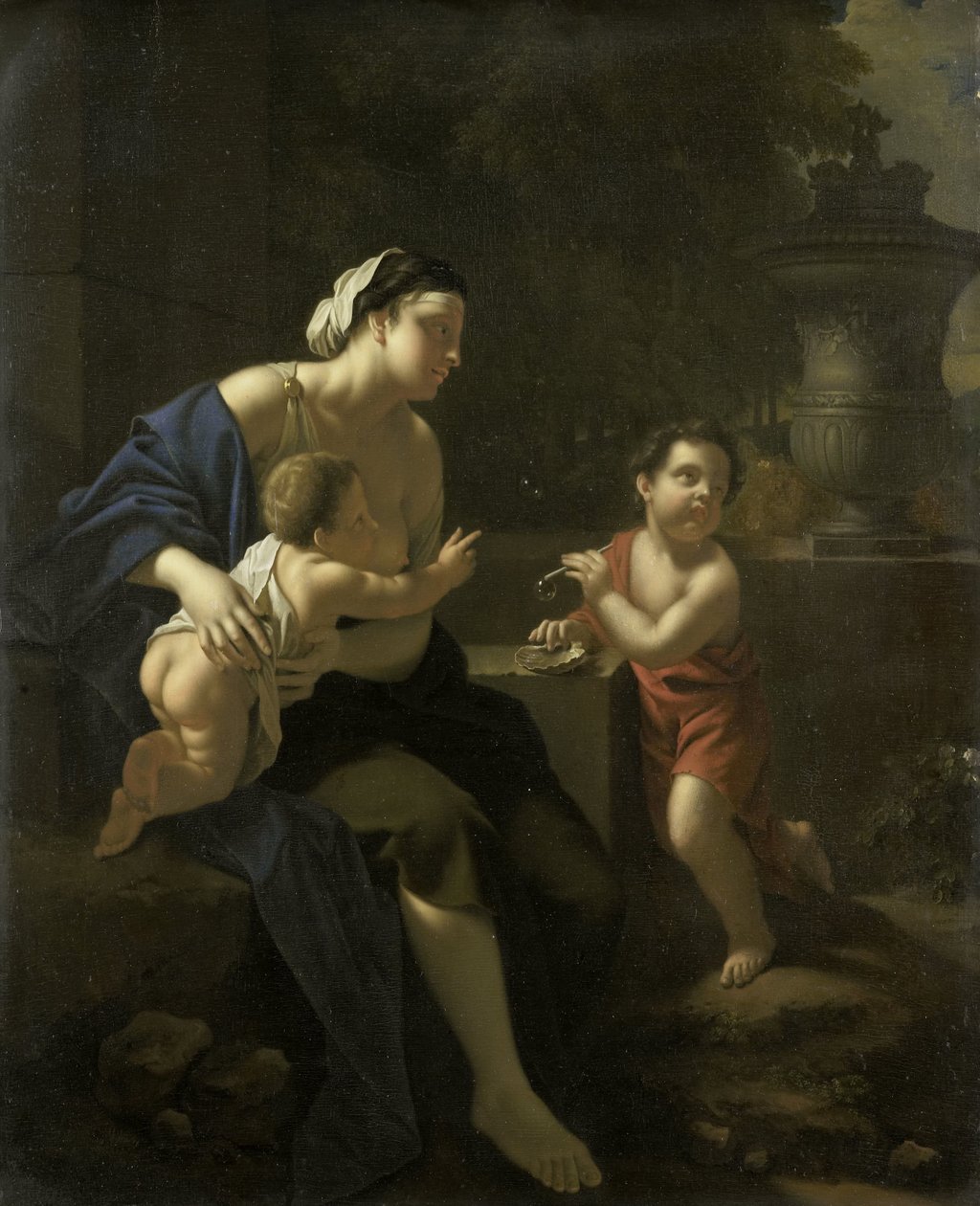 Blåse bobler av Pieter van der Werff (attributed to)