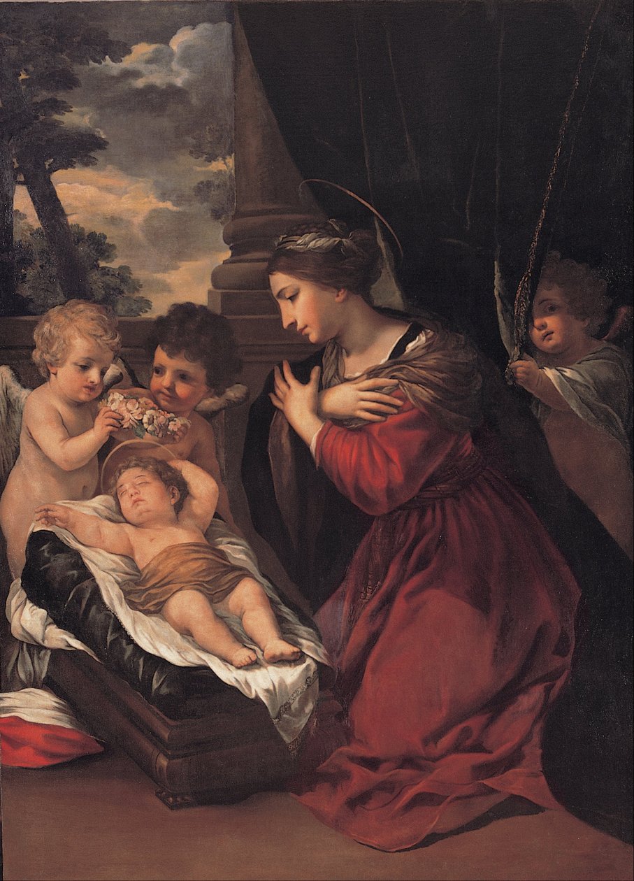 Madonna med barnet og englene av Pietro da Cortona