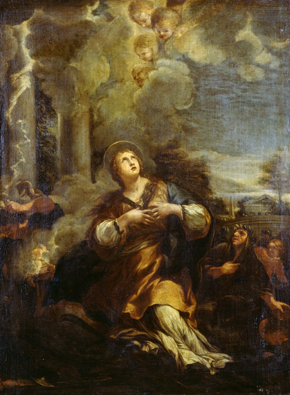 St. Martina ropte Lightning on the Idols av Pietro da Cortona