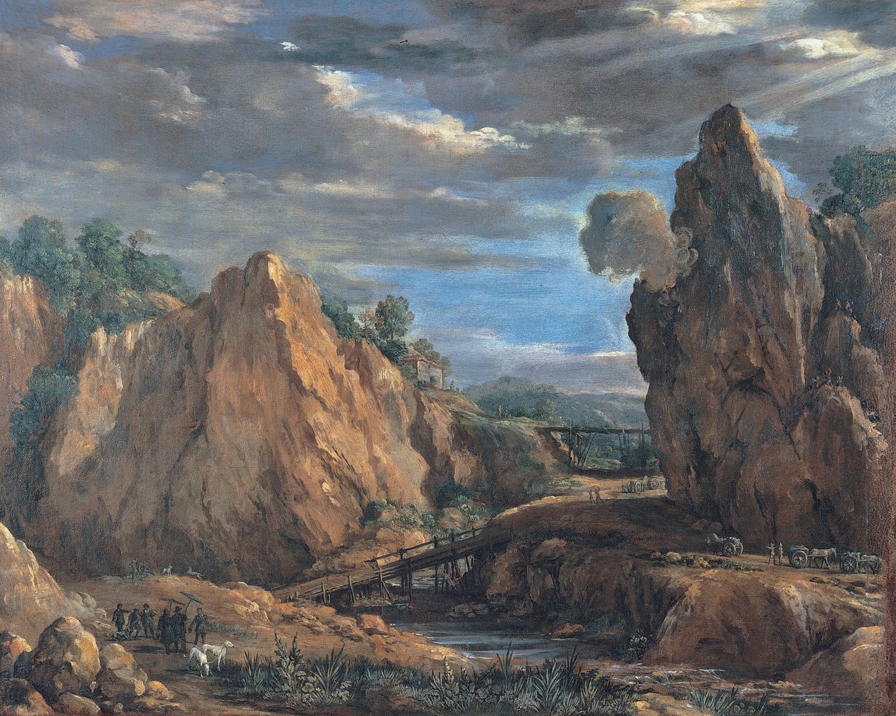 Aluminiumsgruvene til Tolfa av Pietro da Cortona
