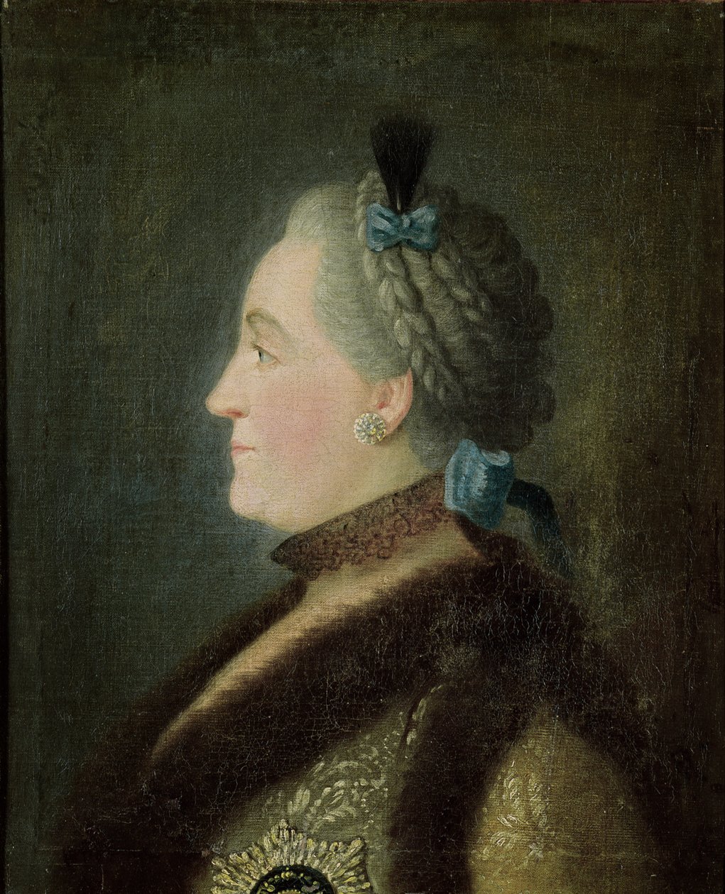 Portrett av Katarina II (1729-1796) av Russland, etter et maleri av Dimitri Gregorievich Levitsky (1735-1822) av Pietro Antonio Rotari