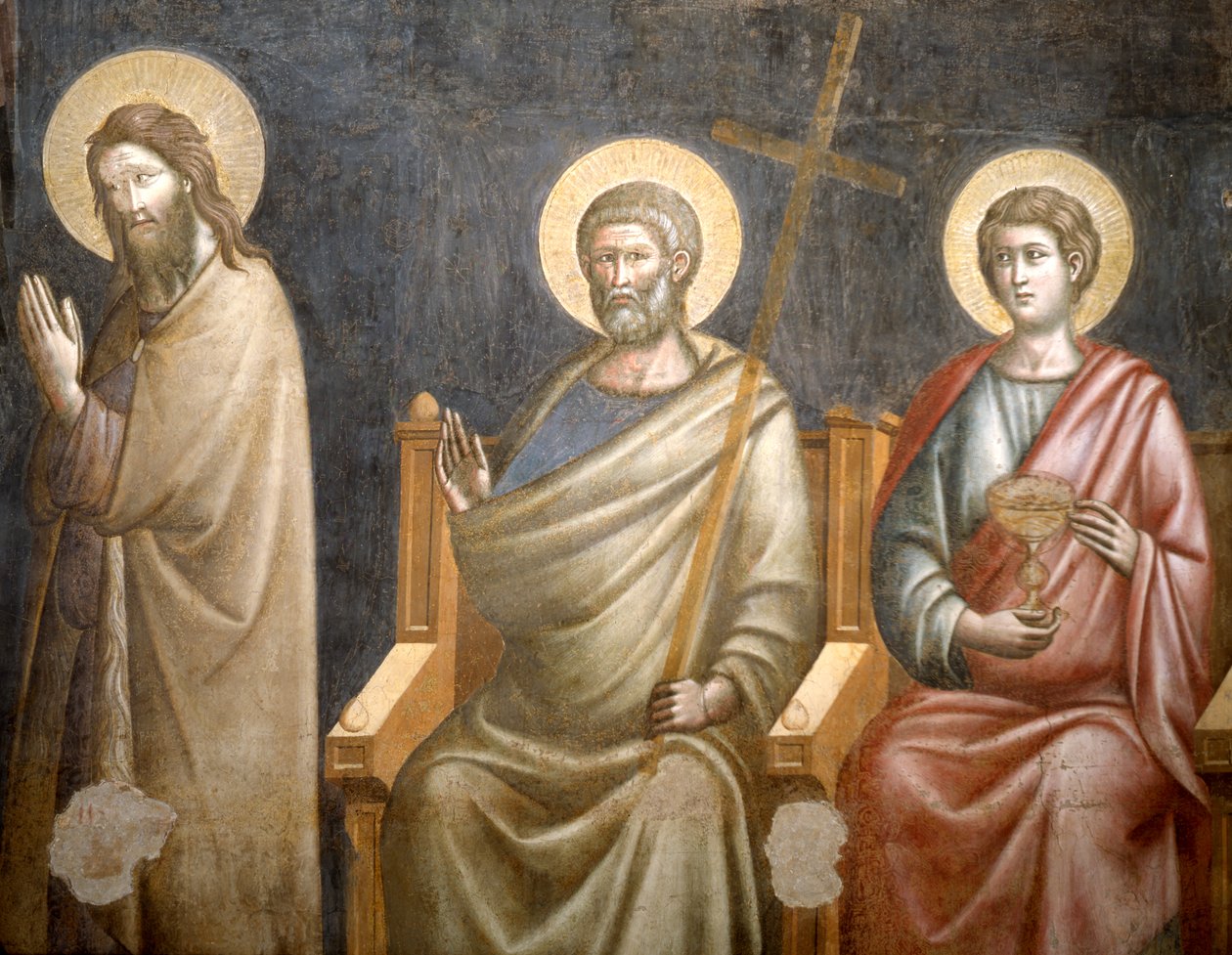 Helgenfigurer, detalj fra siste dom, andre halvdel av 1200-tallet av Pietro Cavallini