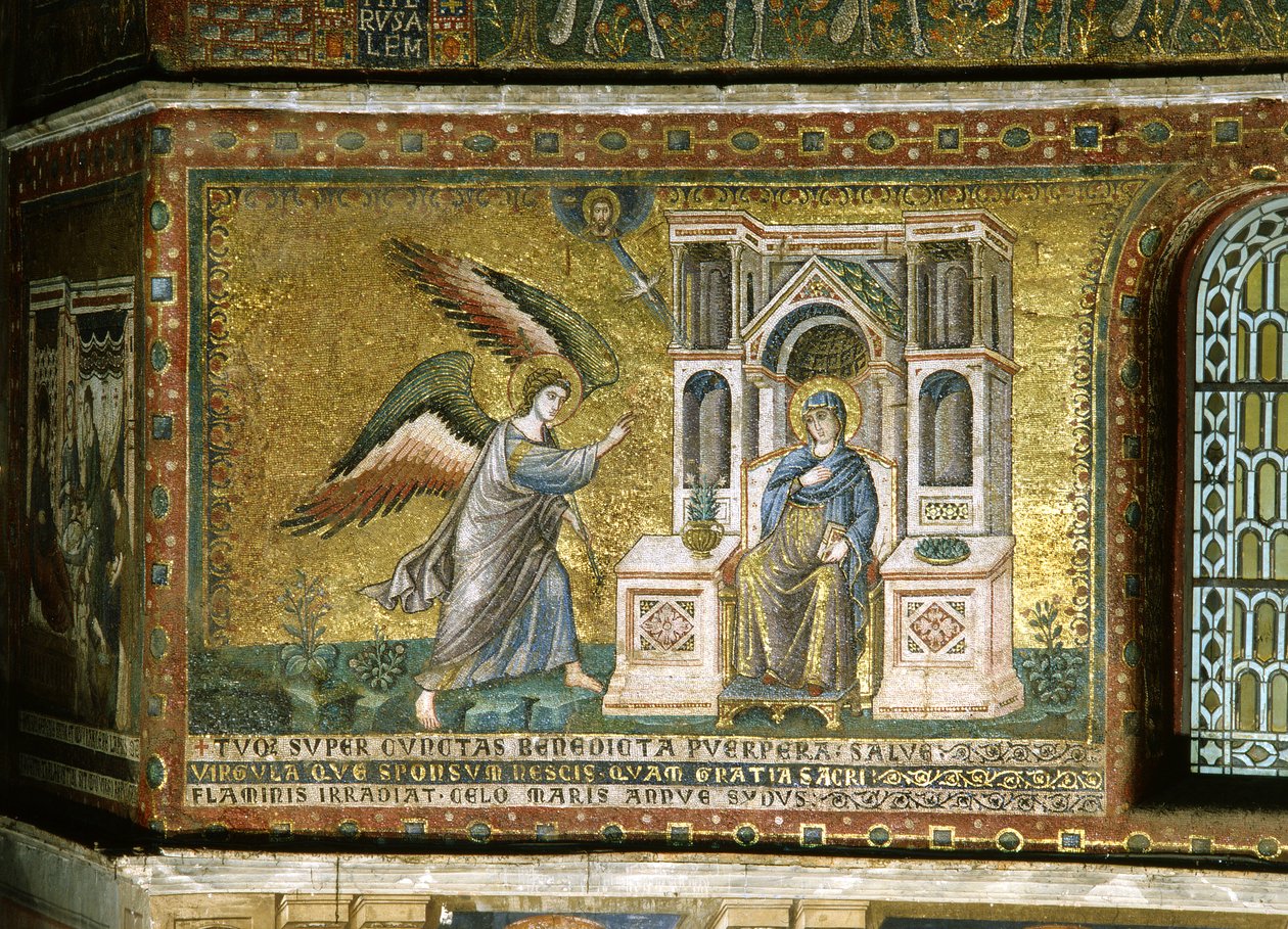 Bebudelsen, ca. 1291 (mosaikk) av Pietro Cavallini