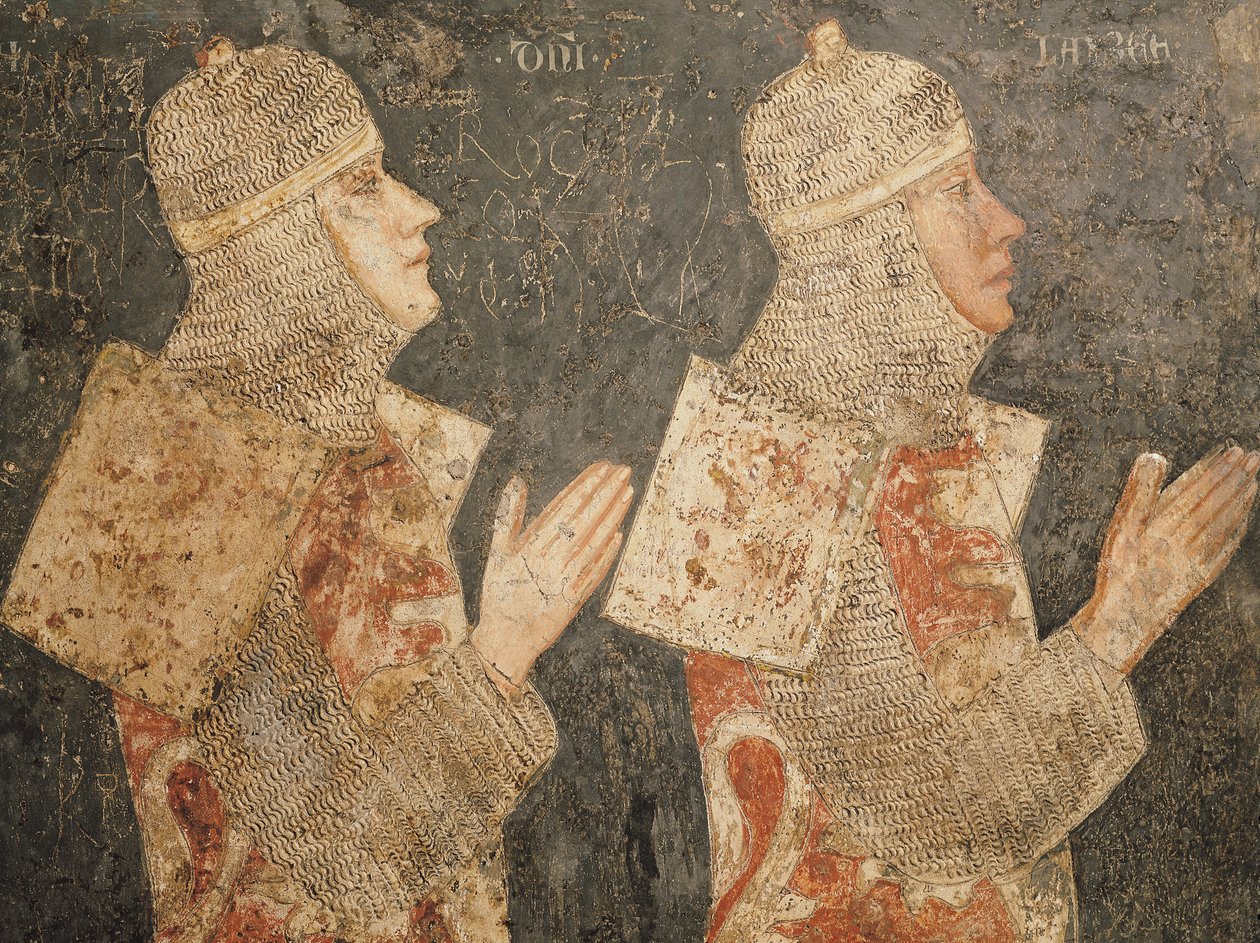 To korsfarere av Minutolo-familien, fra Cappella Minutolo av Pietro Cavallini