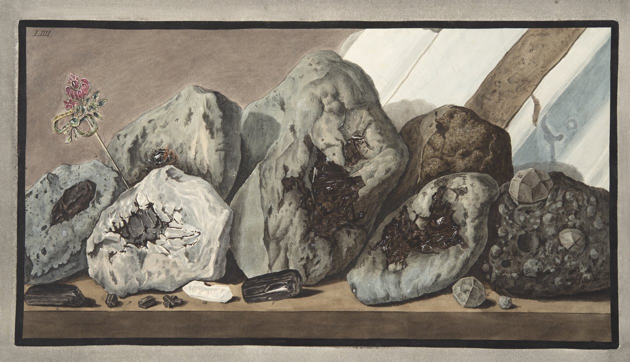 Steiner av krystaller kalt Gems of Mount Vesuvius, Plate LIIII, fra 