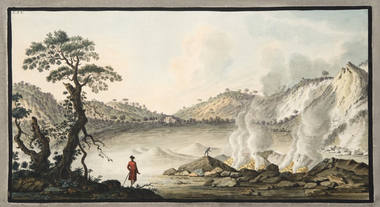Utsikt over Solfaterra, plate XXV, fra 