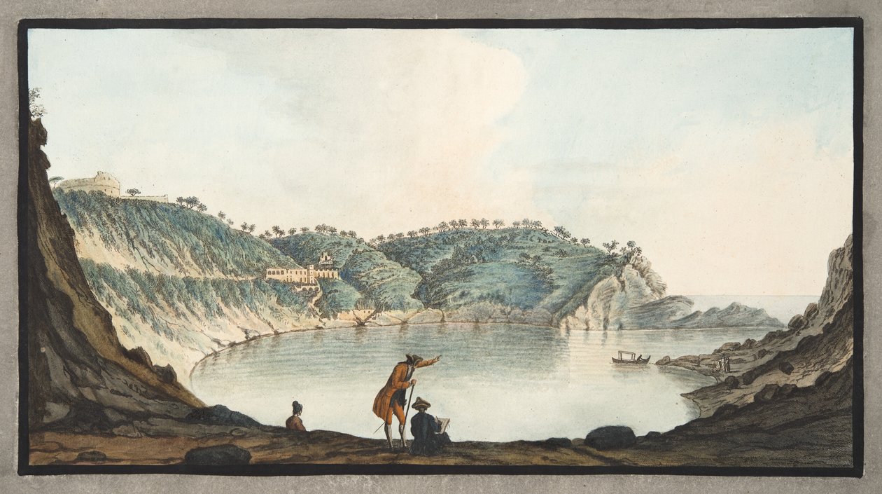 Utsikt over Porto Pavone på øya Nisida, plate XXII fra 