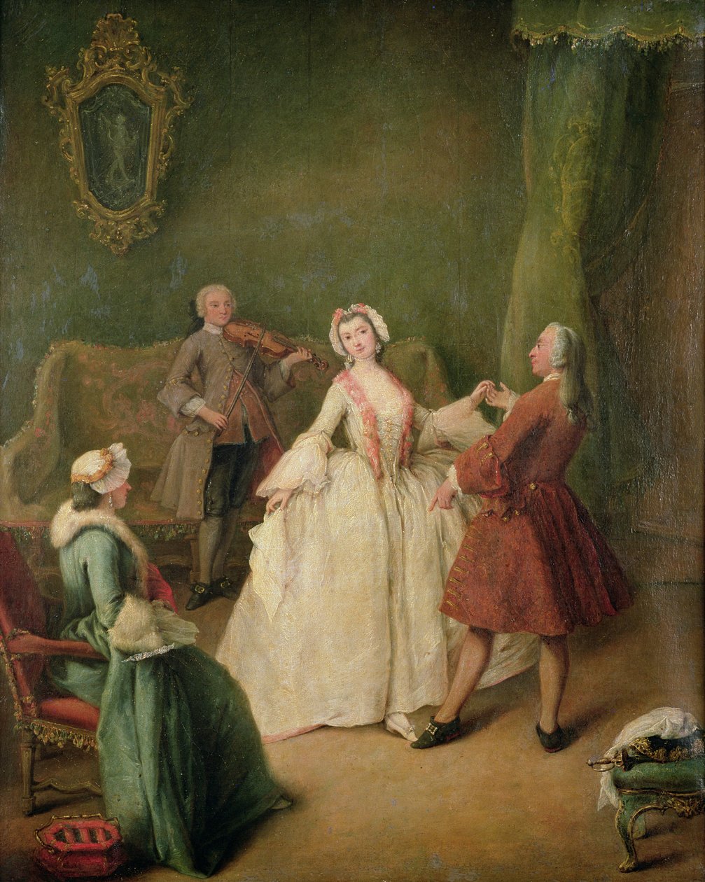 Dansetimen av Pietro Longhi