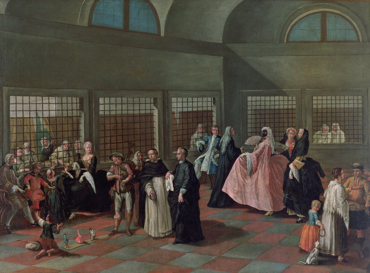 Besøksstuen i klosteret av Pietro Longhi