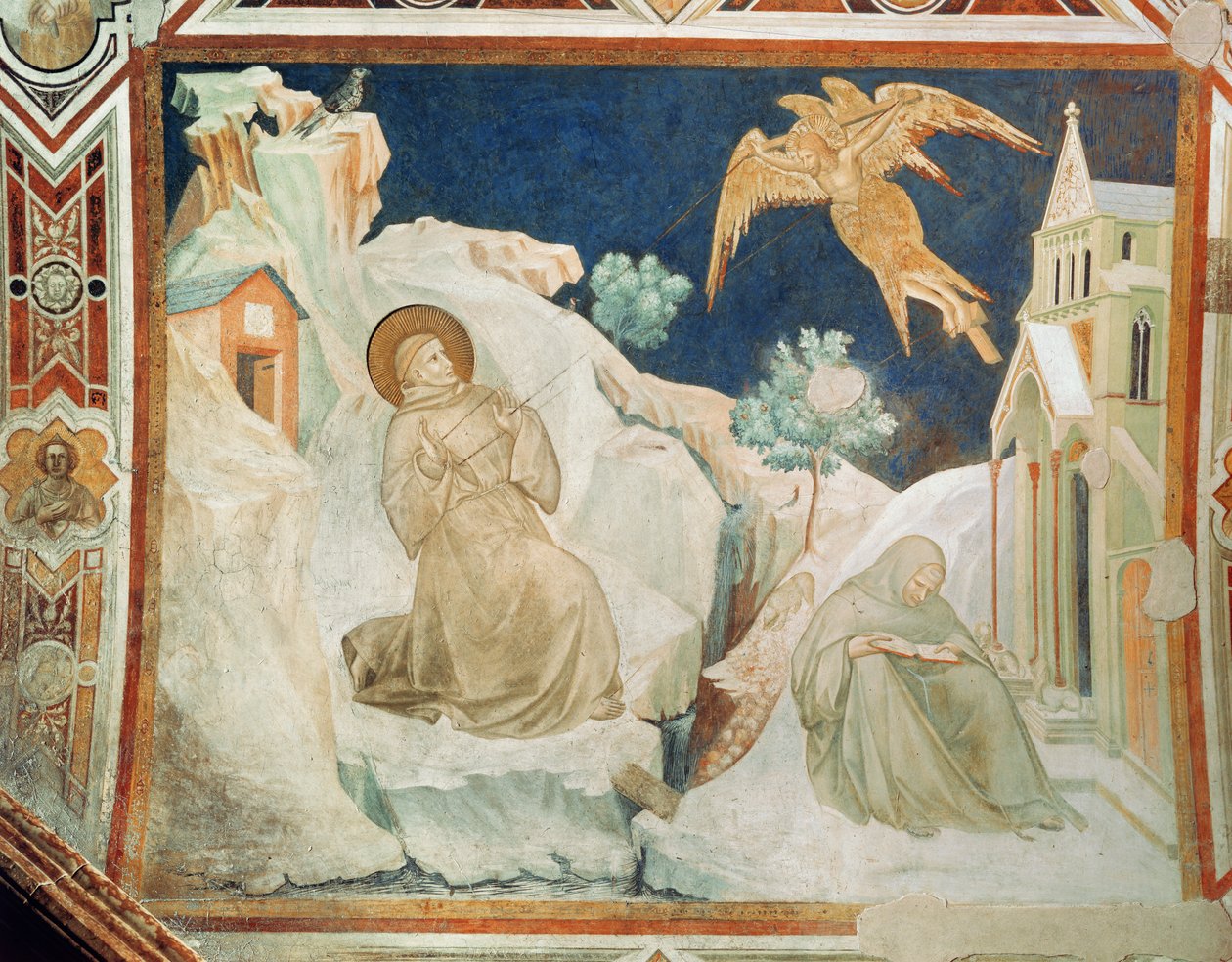 St Francis mottar stigmata av Pietro Lorenzetti