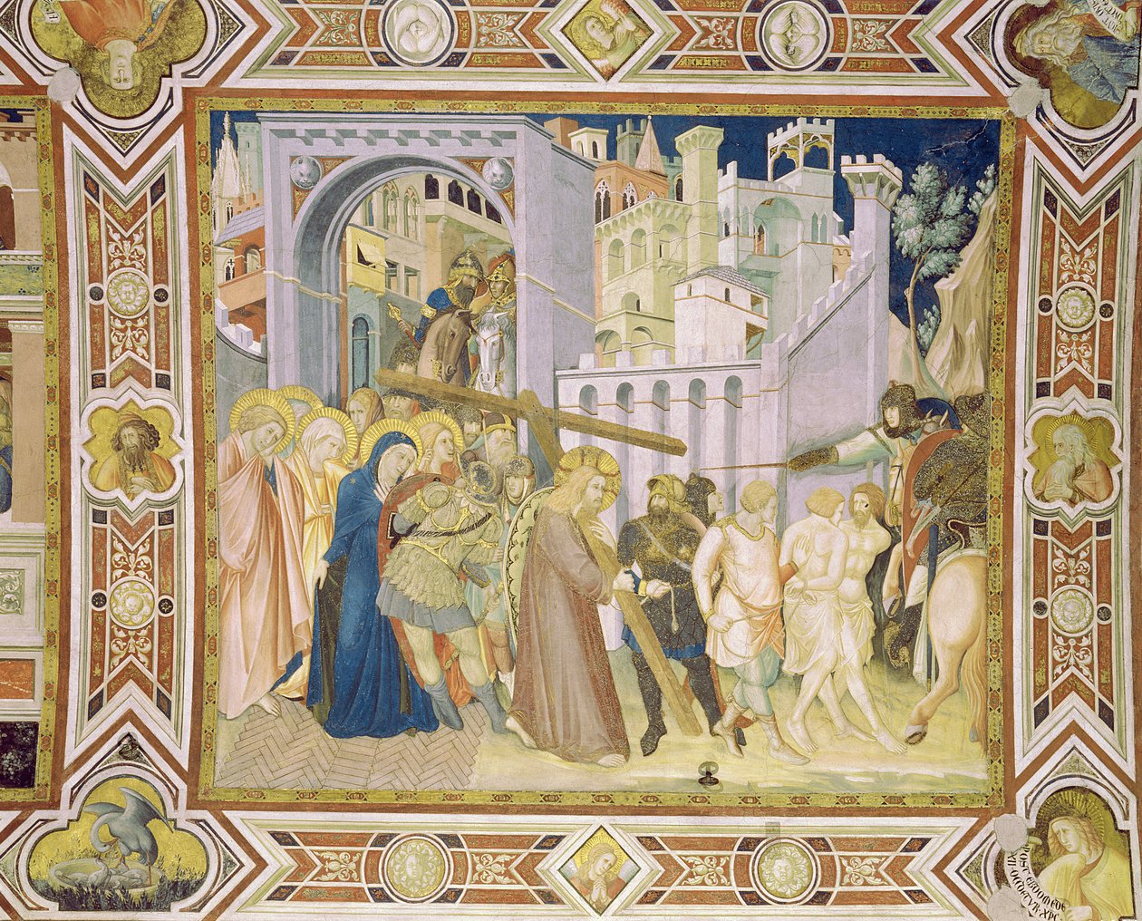 Veien til Golgata, 1320 av Pietro Lorenzetti
