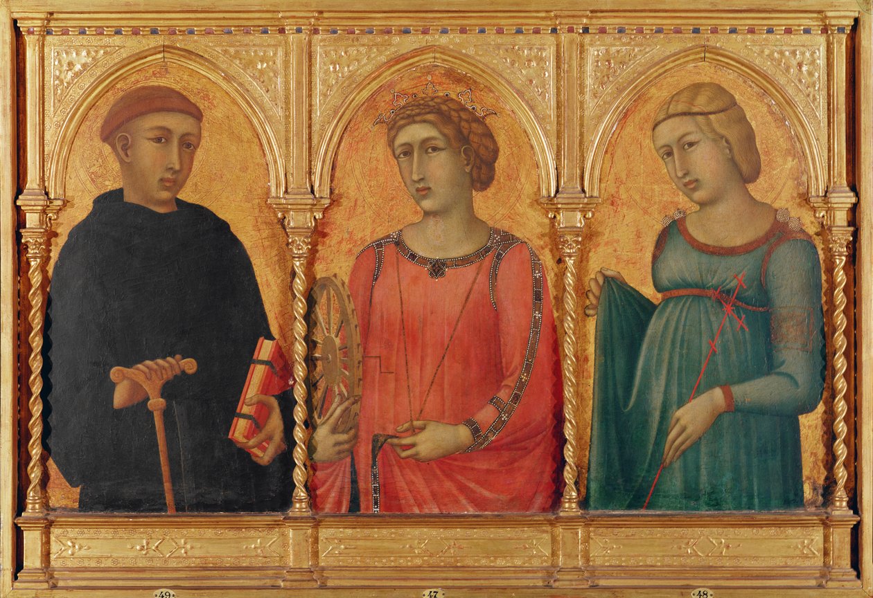 Tre hellige av Pietro Lorenzetti