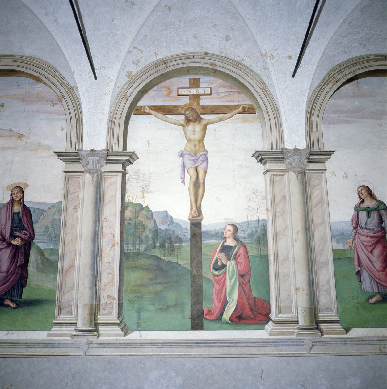 Crucifixion, 1493-6 (se også 169448) av Pietro Perugino