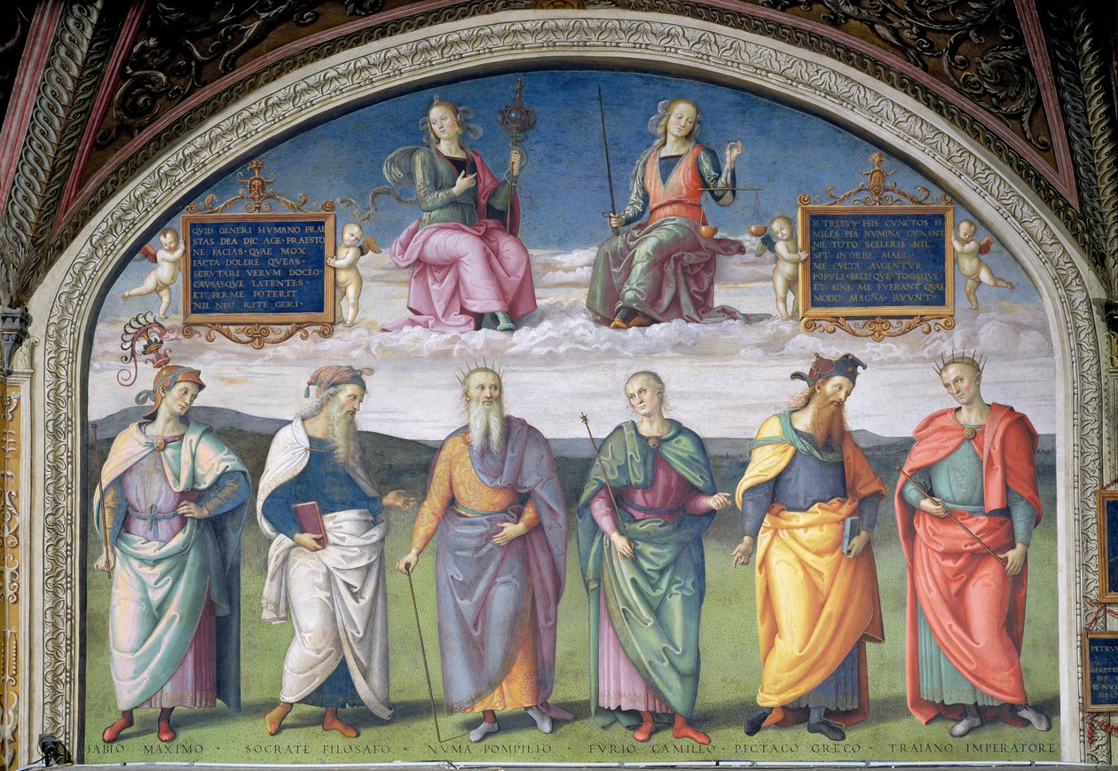 Lunette of Prudence and Justice, fra Sala dell