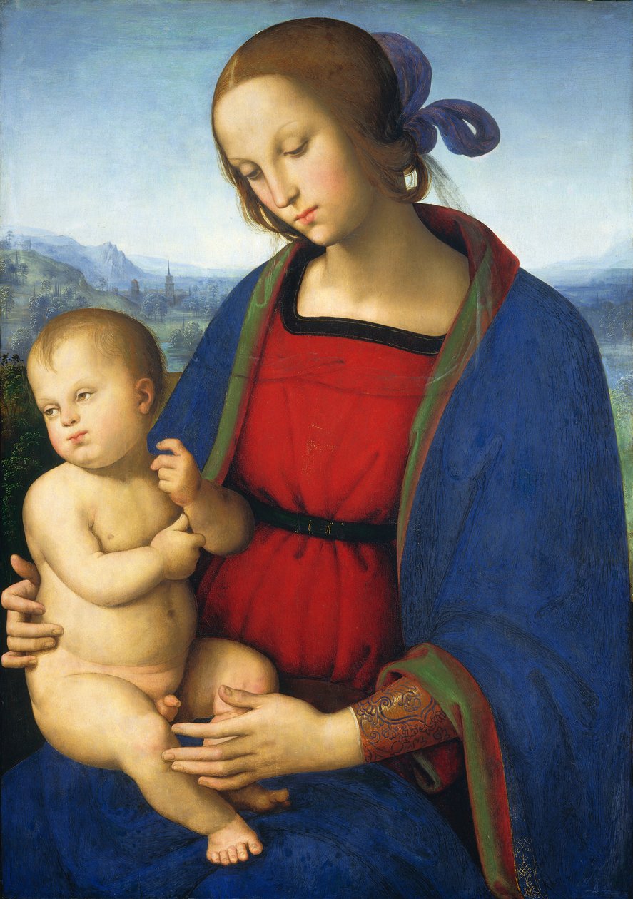 Madonna og barn, ca. 1500 av Pietro Perugino