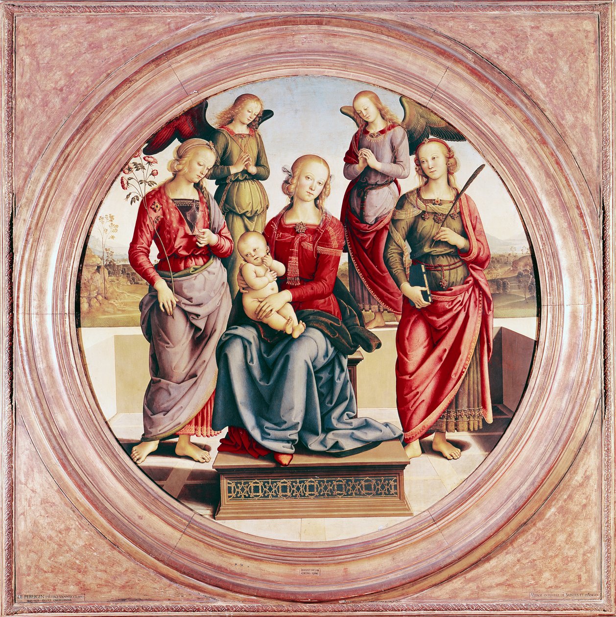 Madonna og barn med St. Rose og Katarina av Alexandria av Pietro Perugino