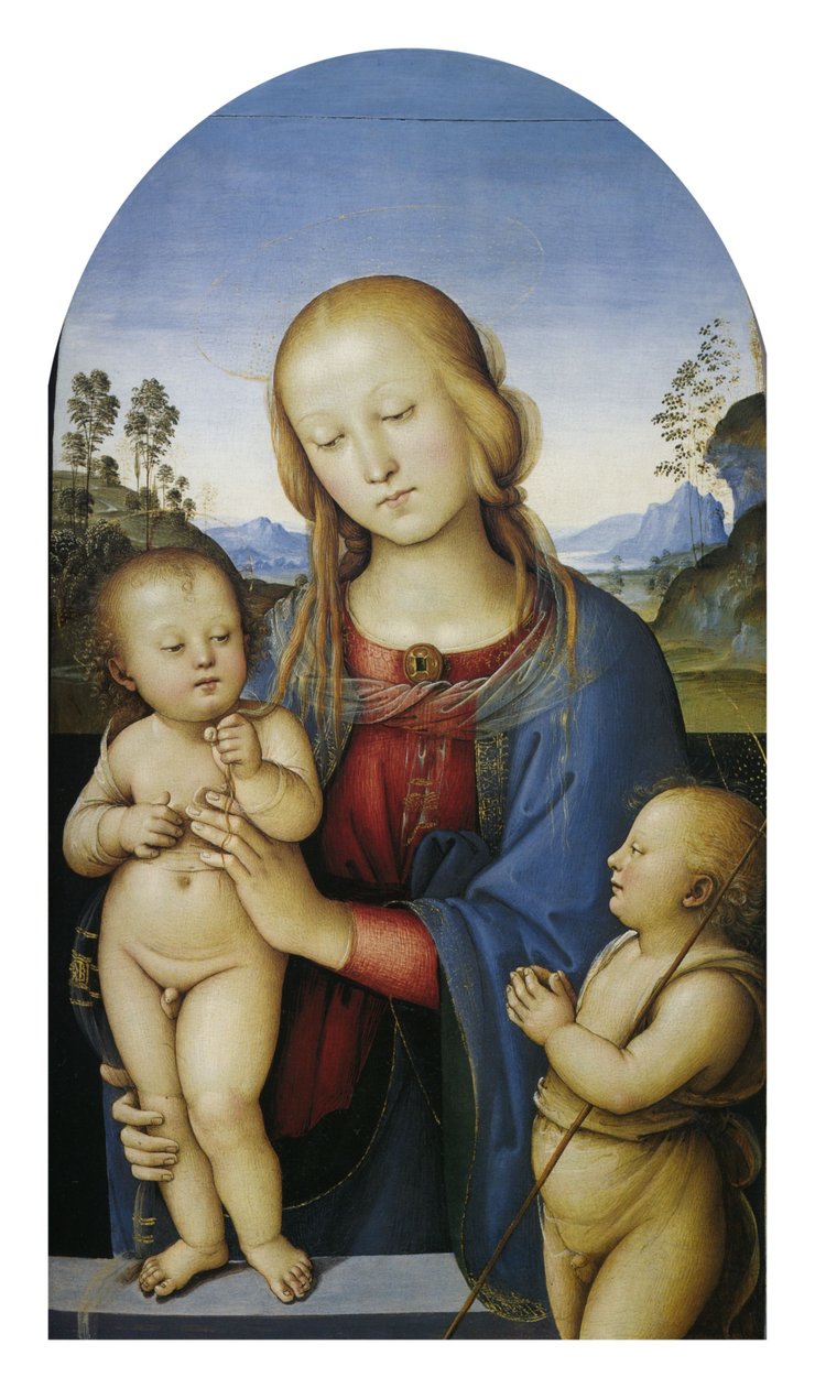 Madonna og barn med San Giovannino av Pietro Perugino