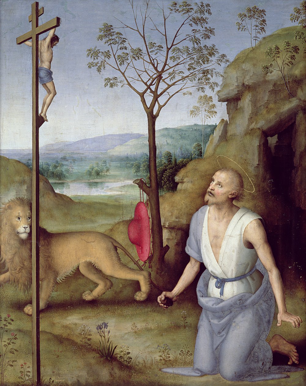 St. Hieronymus i ørkenen, ca. 1499-1502 av Pietro Perugino