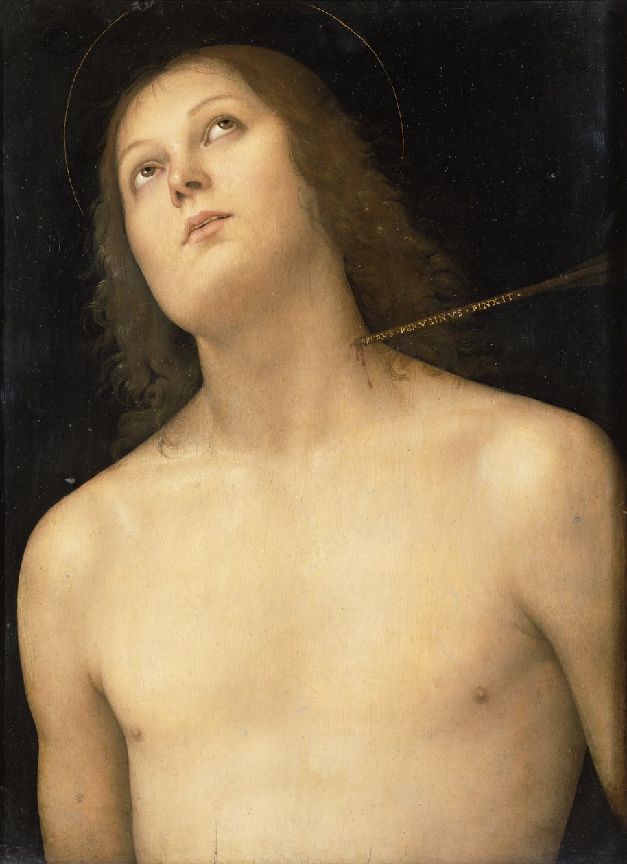 St. Sebastian, ca. 1495 (tempera og olje på panel) av Pietro Perugino
