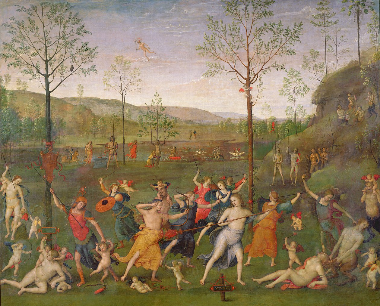 Slaget om kjærlighet og kyskhet, etter 1503 av Pietro Perugino