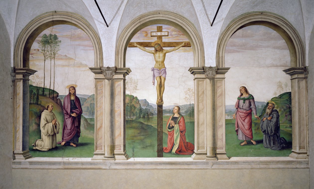 Korsfestelsen, 1494-96 av Pietro Perugino