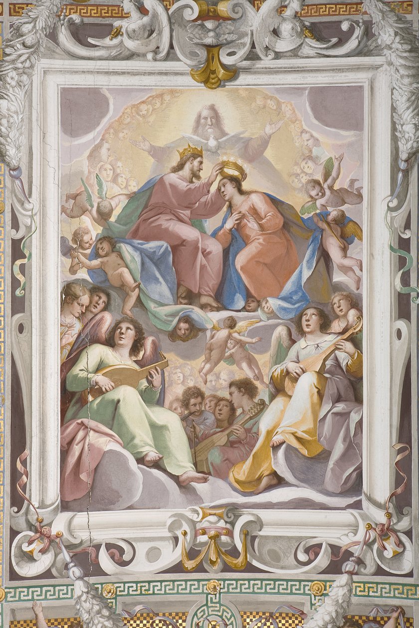 Kroningen av Jomfru Maria (detalj av 3496331) av Pietro Sorri