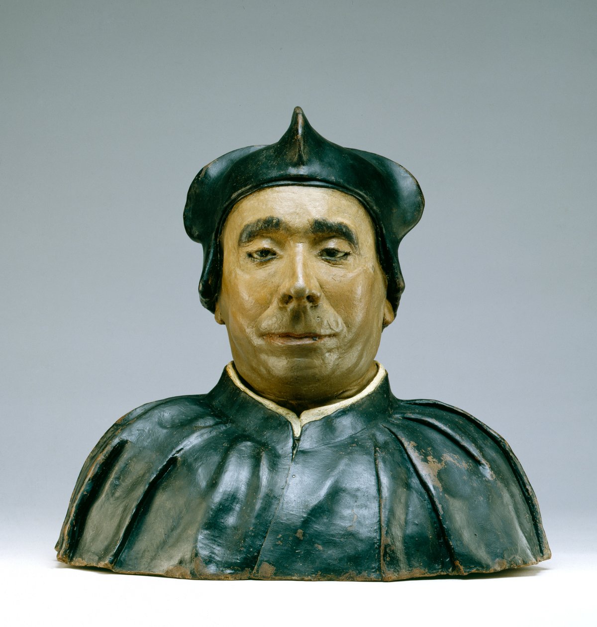 Byste av en lærd eller prelat, 1545 (polykrom terrakotta) av Pietro Torrigiano