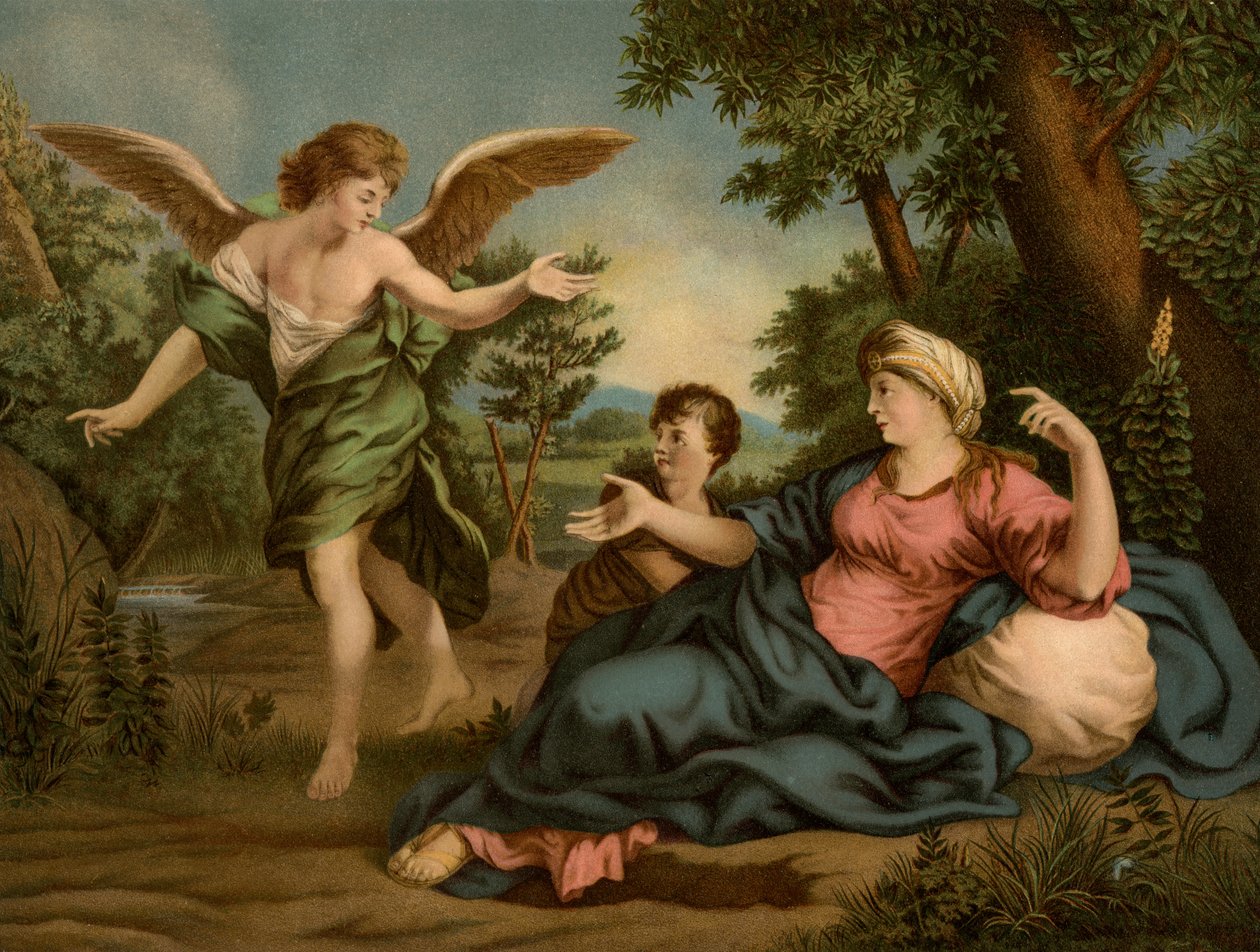Hagar og Ismael i ørkenen av Pietro da Cortona