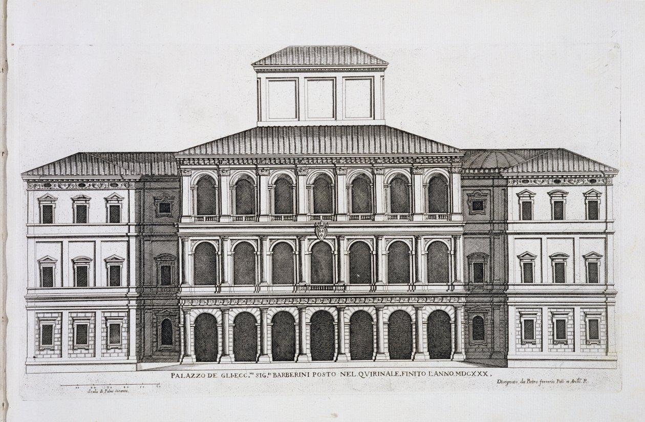 Palazzo Barberini på Quirinale, ferdig 1630, fra 