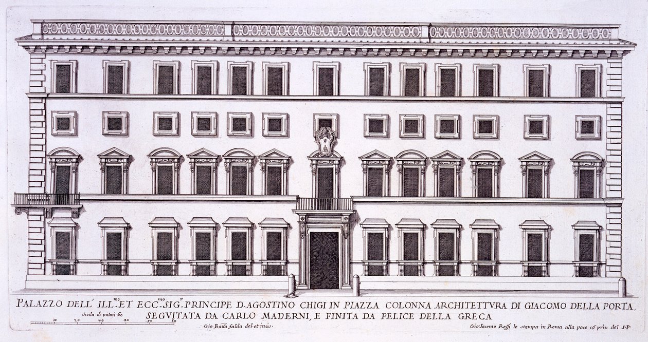 Palazzo Chigi, Piazza Colonna, Roma, fra 