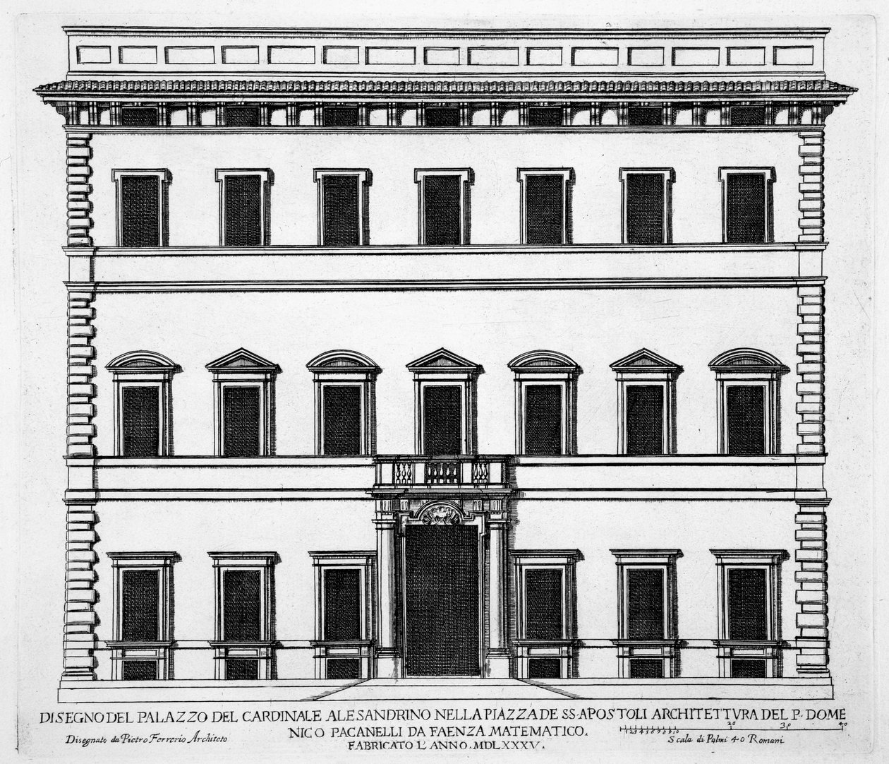 Palazzo of Cardinal Alesandrino, Piazza SS Apostoli, Roma, fra 