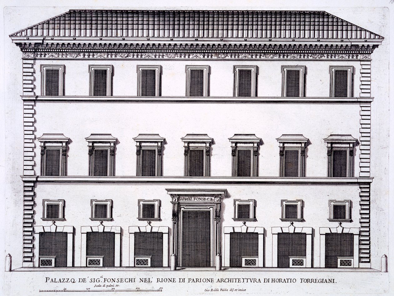 Palazzo fra Fonseca-familien, Roma, fra 
