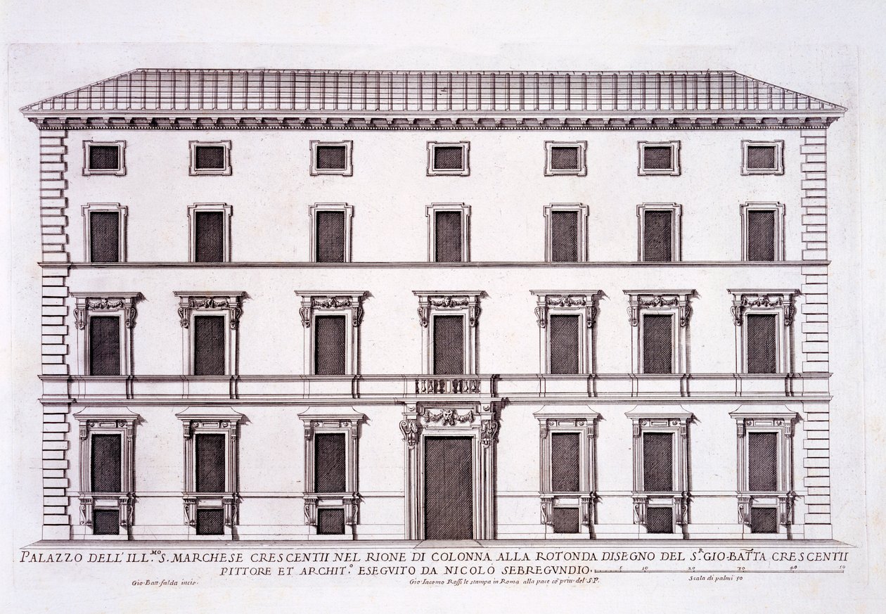 Palazzo av Marchese Giovanni Battista Crescentii, Roma, fra 