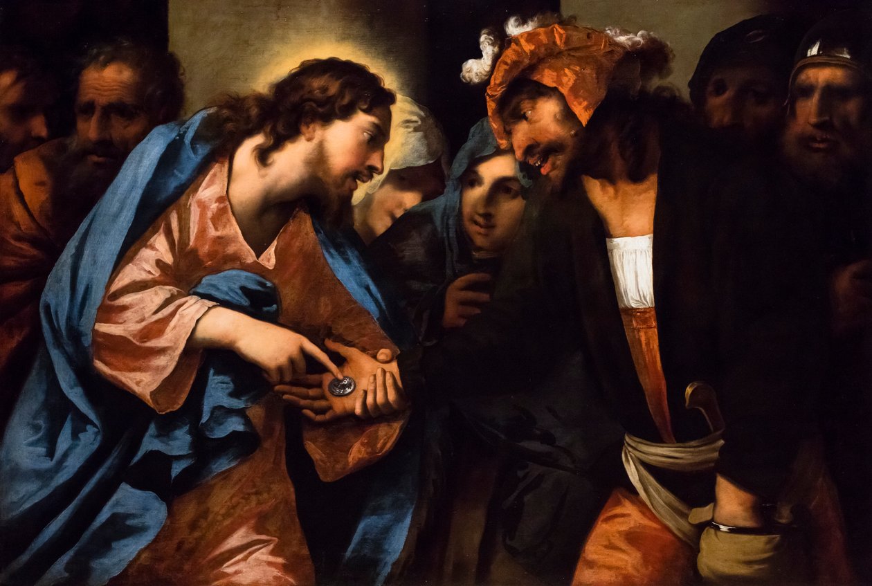 Betaling av tributt, ca. 1650/60 (olje på lerret) av Pietro (1605-78) Della Vecchia