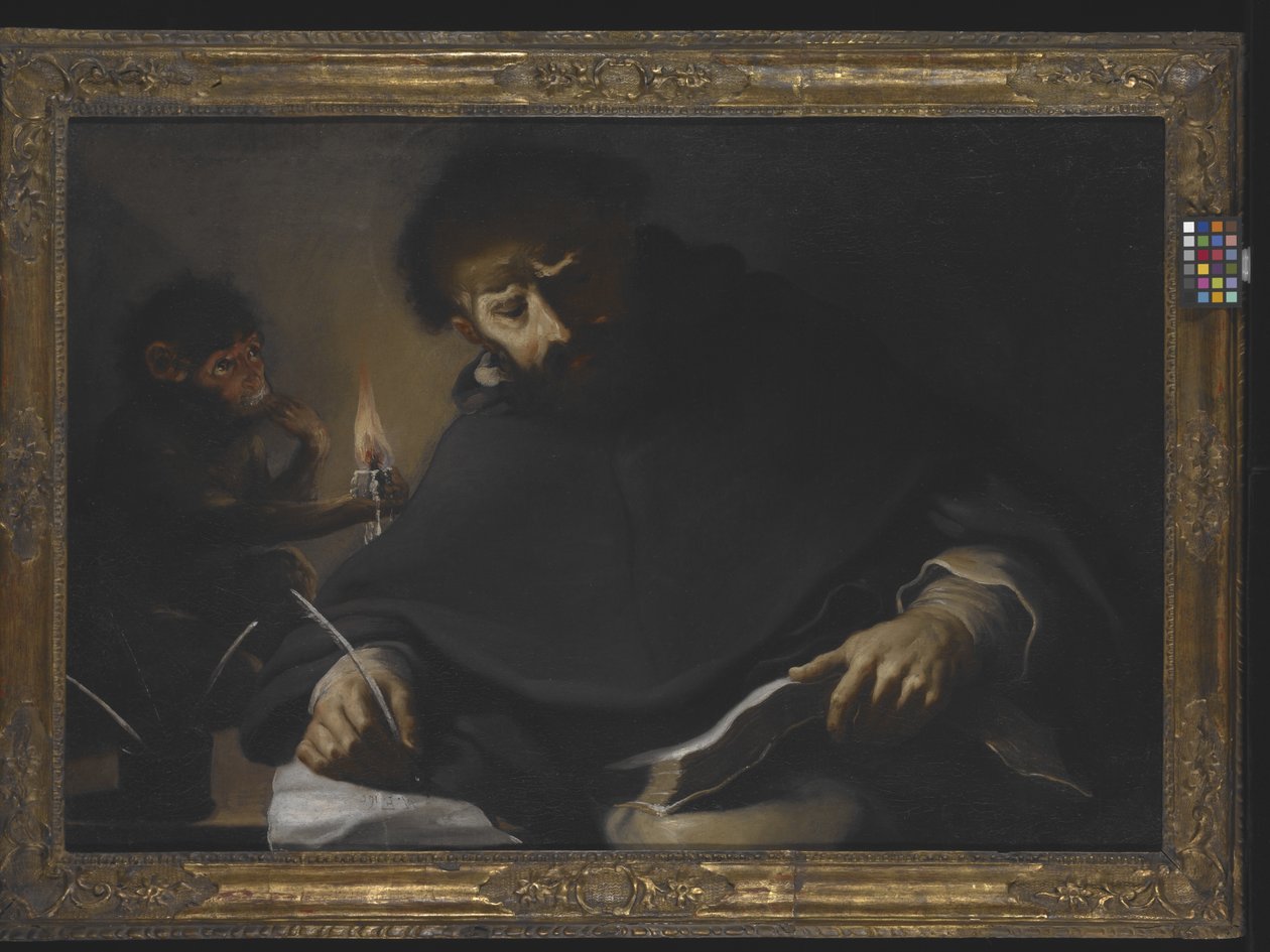 St. Dominic And The Devil (olje på lerret) av Pietro (1605 78) Della Vecchia