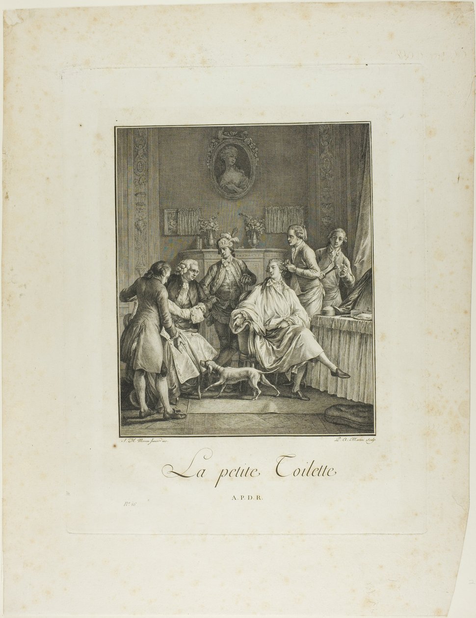 The Little Toilette, fra Monument du Costume Physique et Morale de la fin du XVIIIe siècle av Pietro Antonio Martini