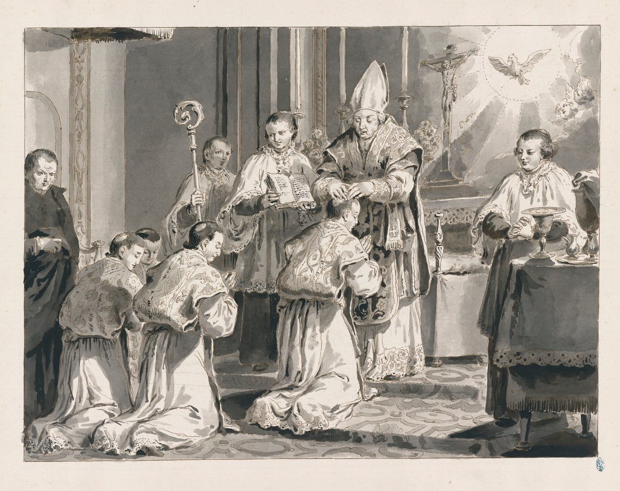 Ordinasjon fra De syv sakramenter av Pietro Antonio Novelli