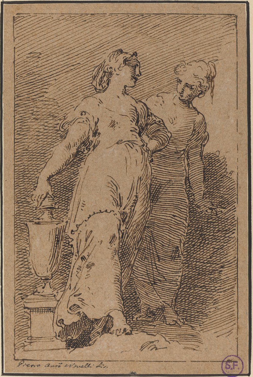 To unge kvinner av Pietro Antonio Novelli