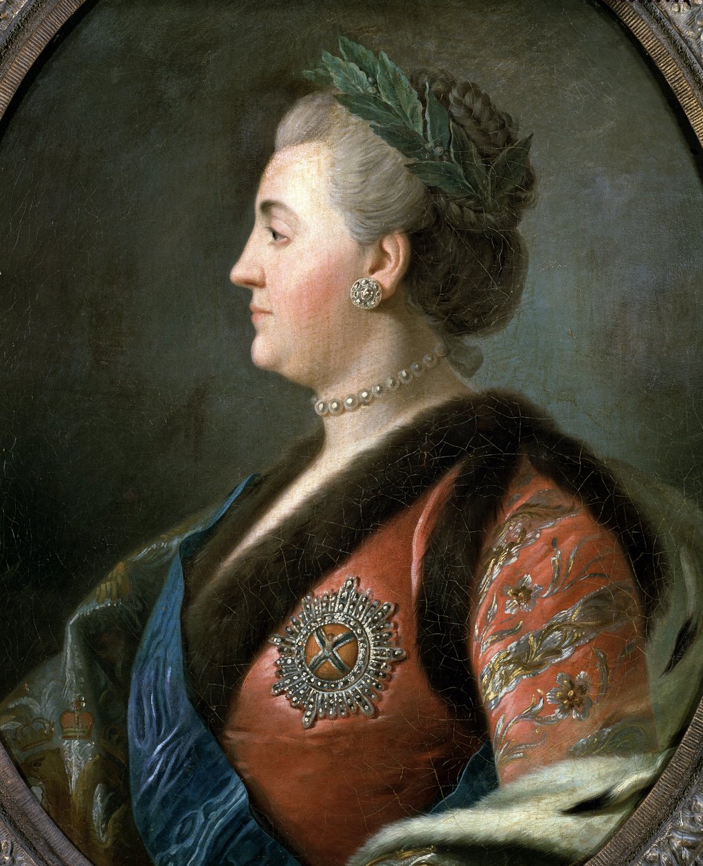 Portrett av Katarina II den store, keiserinne av Russland (maleri av Pietro Antonio Rotari
