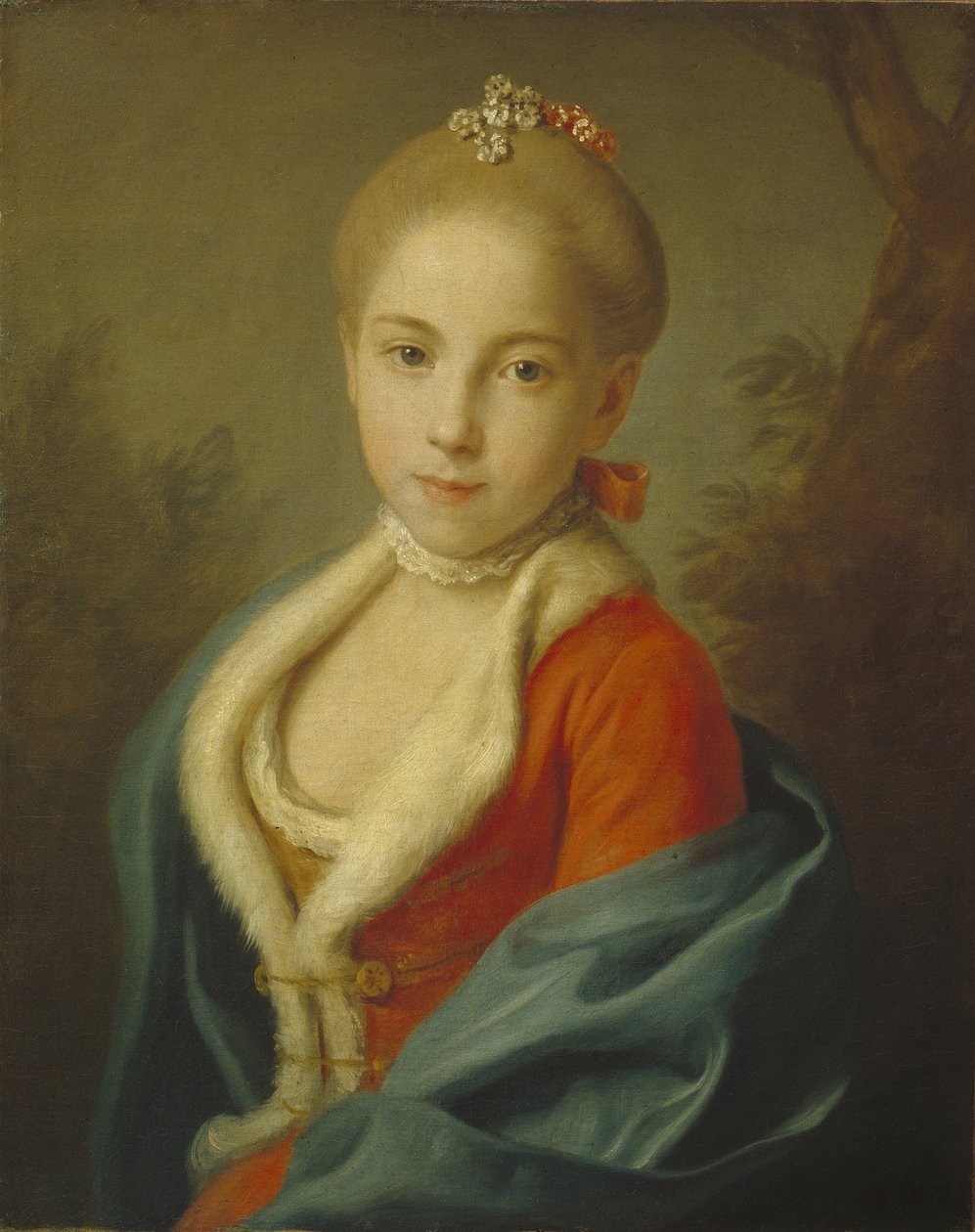 Portrett av prinsesse Catherine av Holstein-Beck 1750-1811, 1760-1762 av Pietro Antonio Rotari