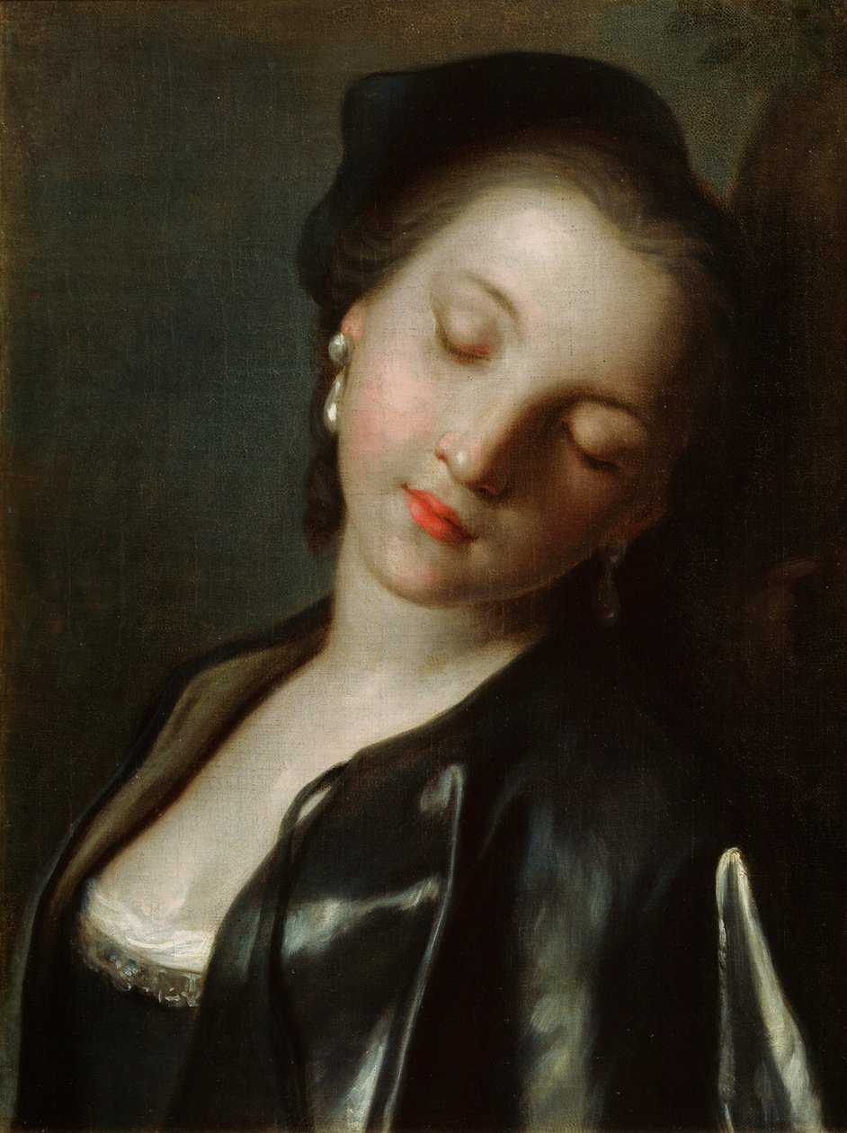 Sovende ung kvinne, midten av 1700-tallet av Pietro Antonio Rotari